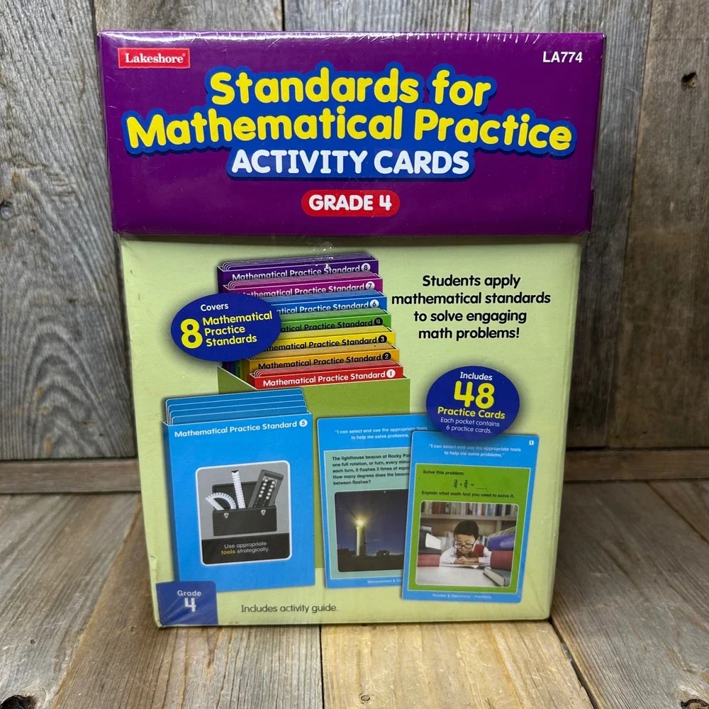 Lakeshore Standards for Mathematical Practice Activity Cards Grade 4 LA774 New